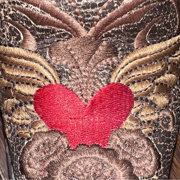 Old Gringo Little G Black Boots Embroidered Hearts Size 6.5 - Picture 8 of 11